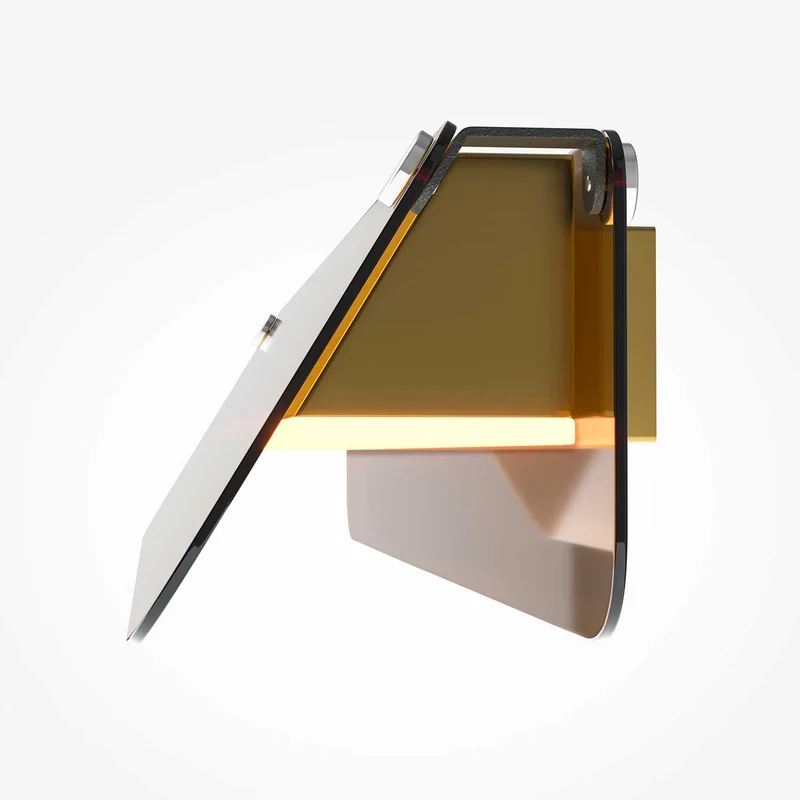Flat - Applique murale LED linéaire en métal et verre, style contemporain