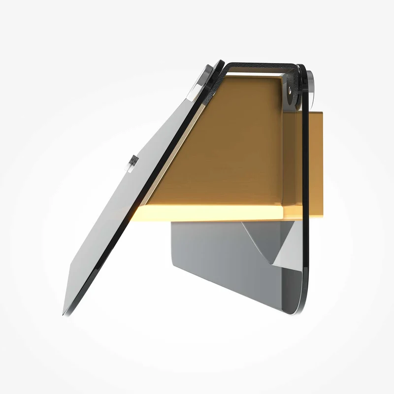 Flat - Applique murale LED linéaire en métal et verre, style contemporain