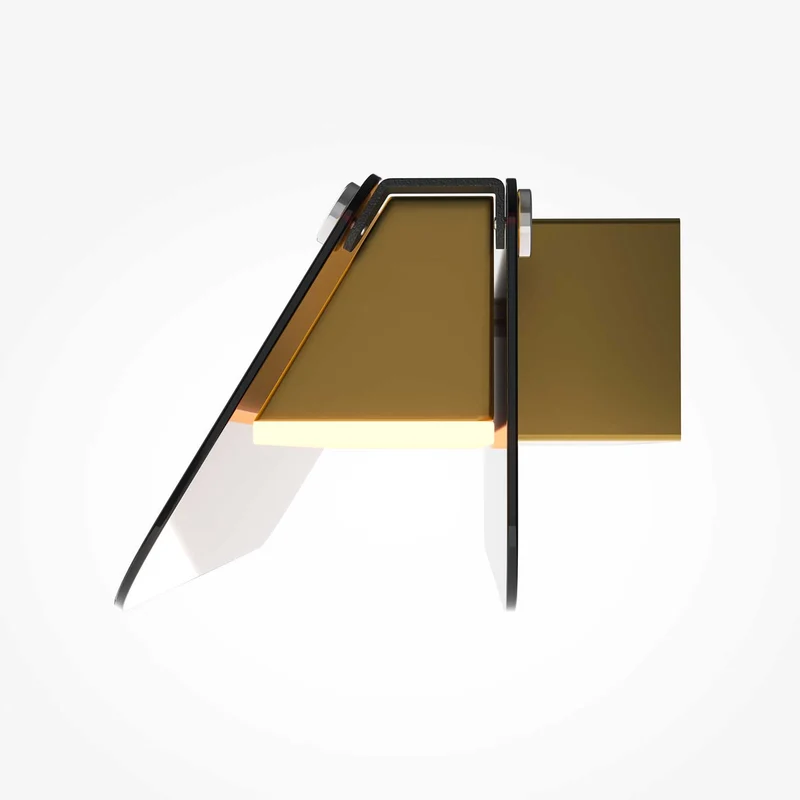 Flat - Applique murale LED linéaire en métal et verre, style contemporain