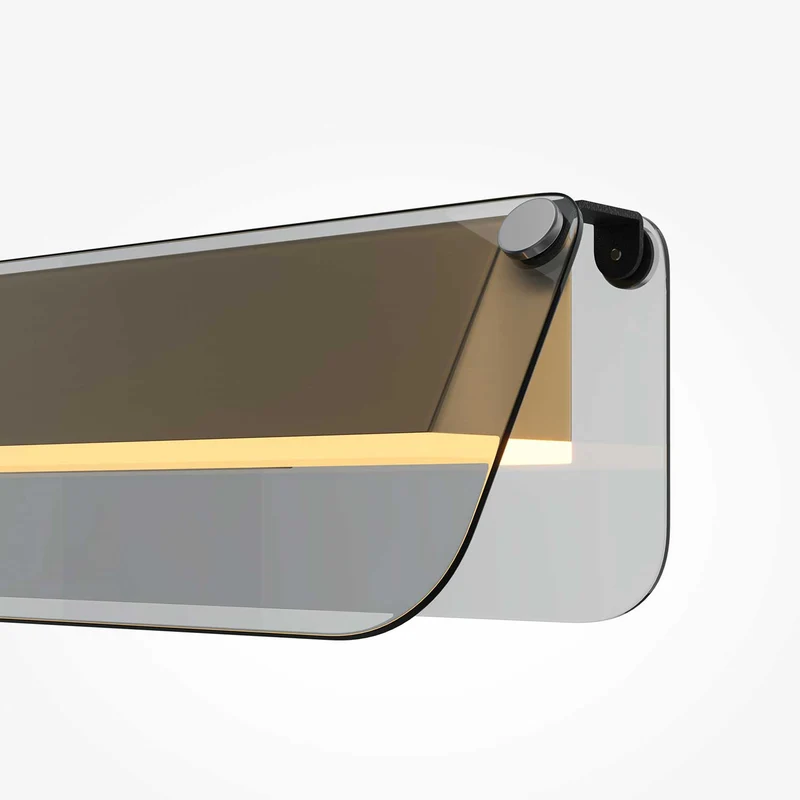 Flat - Applique murale LED linéaire en métal et verre, style contemporain