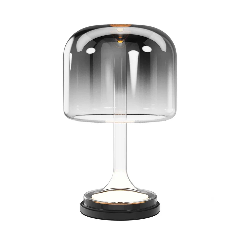 Spirito - Lampe à poser à globe lumineux en métal et verre, style contemporain