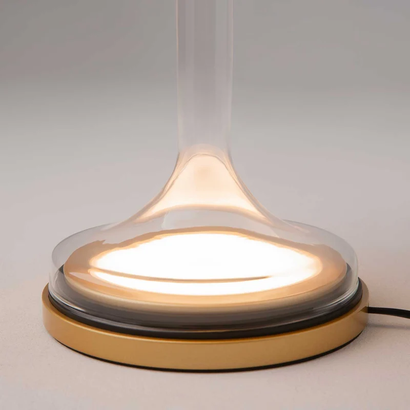 Spirito - Lampe à poser à globe lumineux en métal et verre, style contemporain