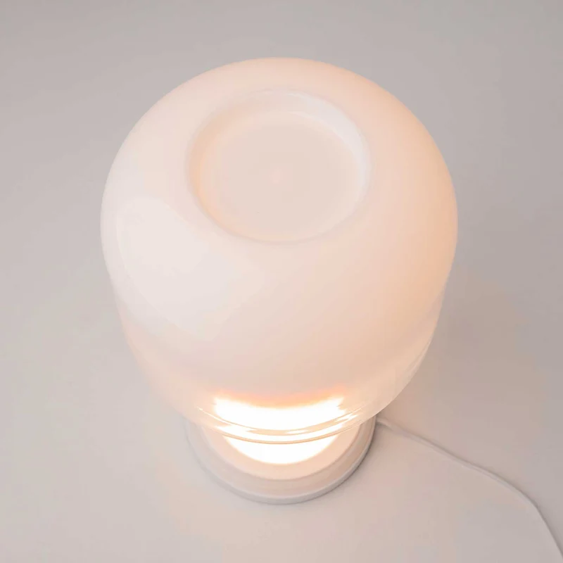 Spirito - Lampe à poser à globe lumineux en métal et verre, style contemporain