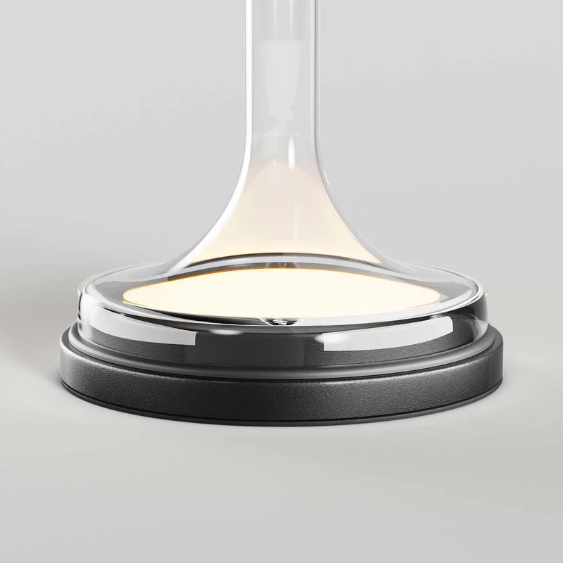 Spirito - Lampe à poser à globe lumineux en métal et verre, style contemporain