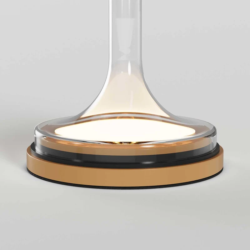 Spirito - Lampe à poser à globe lumineux en métal et verre, style contemporain