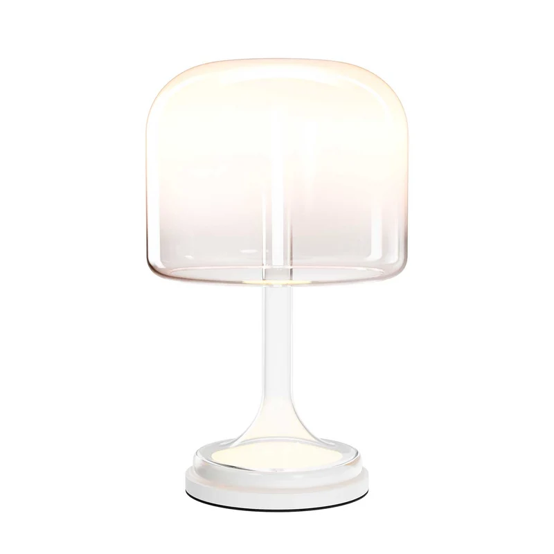 Spirito - Lampe à poser à globe lumineux en métal et verre, style contemporain