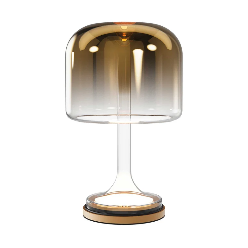 Spirito - Lampe à poser à globe lumineux en métal et verre, style contemporain