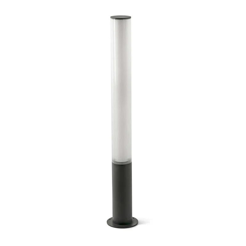 Tura - Borne LED en acier et polycarbonate, style contemporain