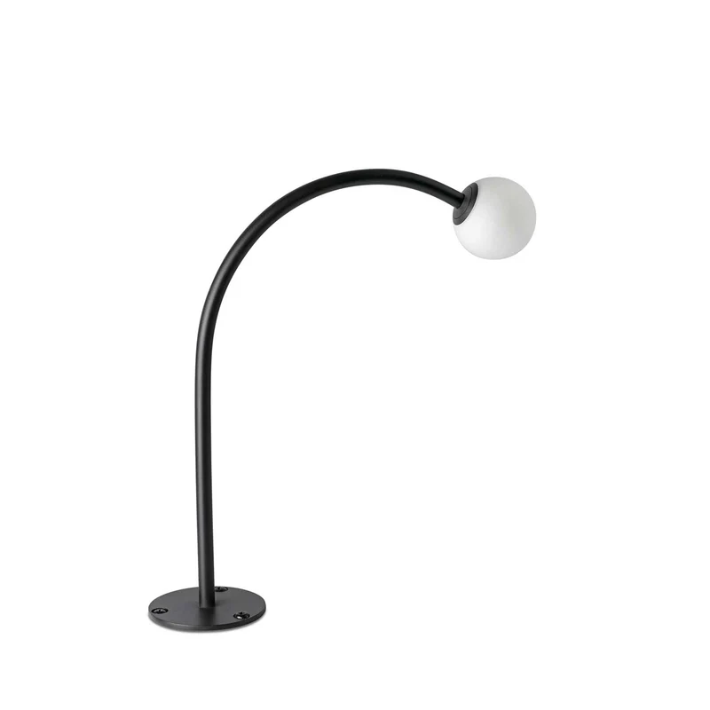 Cuca - Potelet LED en acier et verre, style contemporain