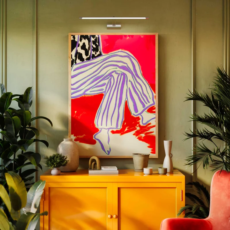 Fino - Applique murale LED pour tableau en aluminium, style contemporain