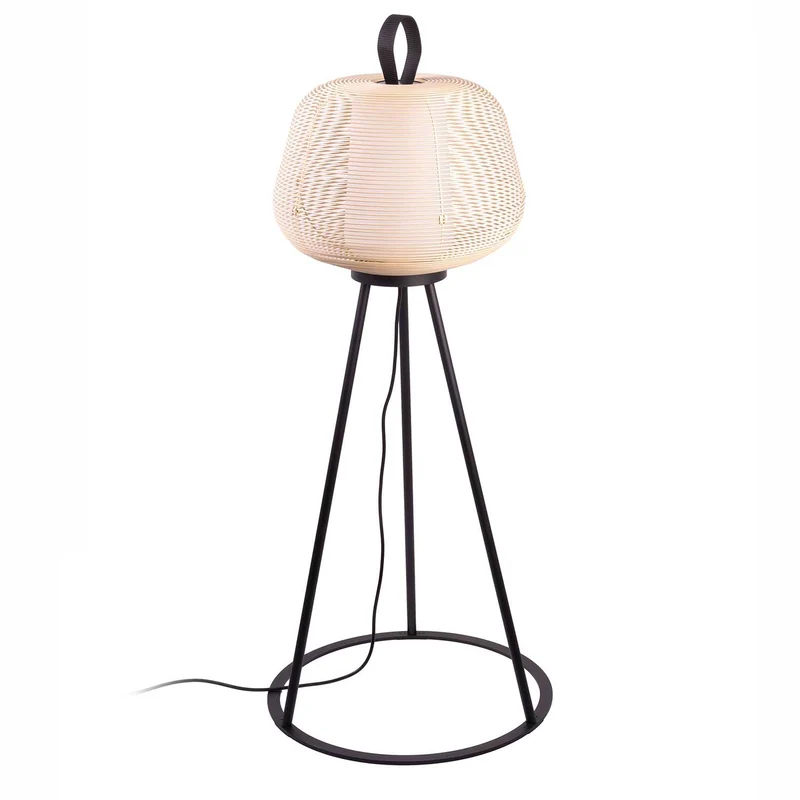 Nara - Lampadaire en acier et polyéthylène, style contemporain