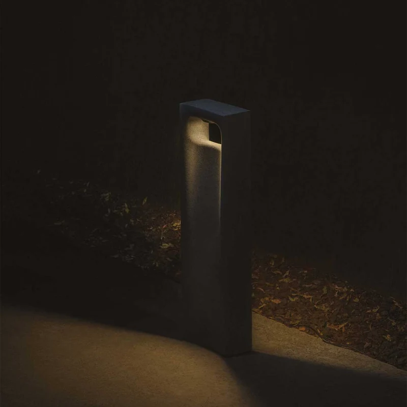 Glint - Borne LED en béton, style contemporain