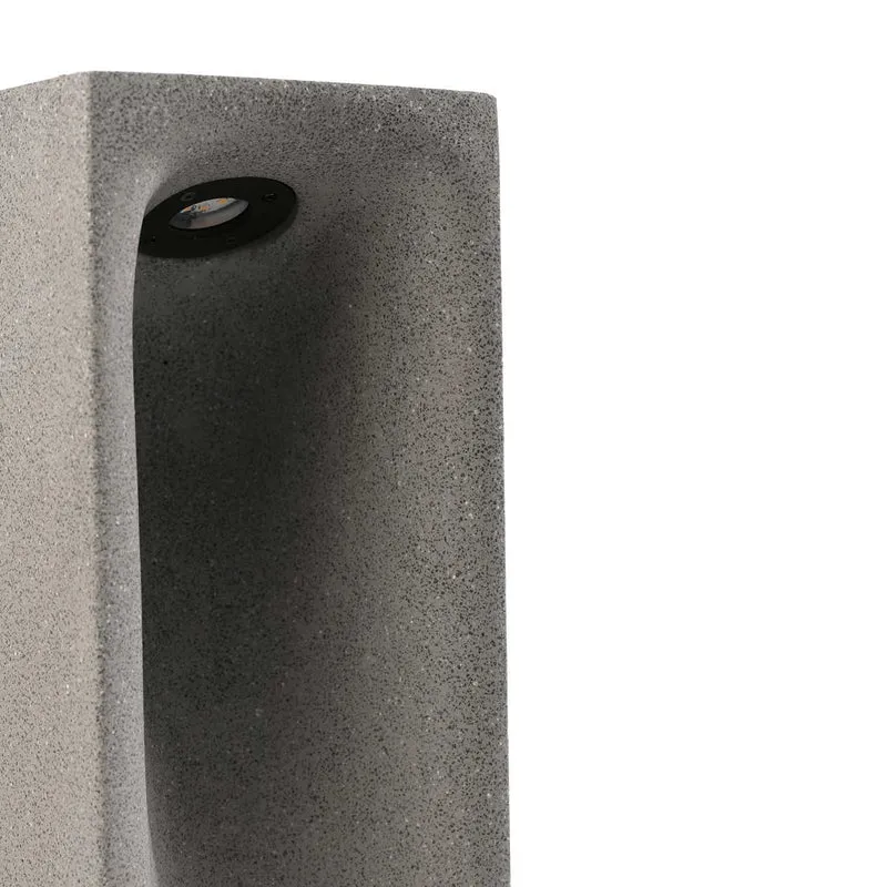 Grot - Balise LED en béton, style contemporain
