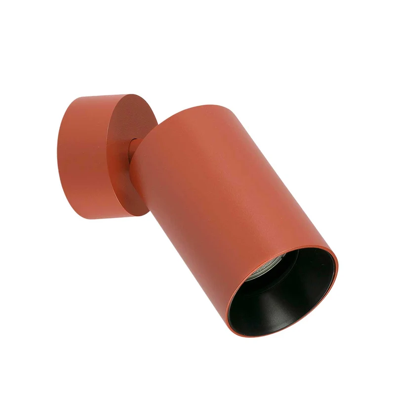 Stan - Applique murale orientable terracotta en acier, style contemporain