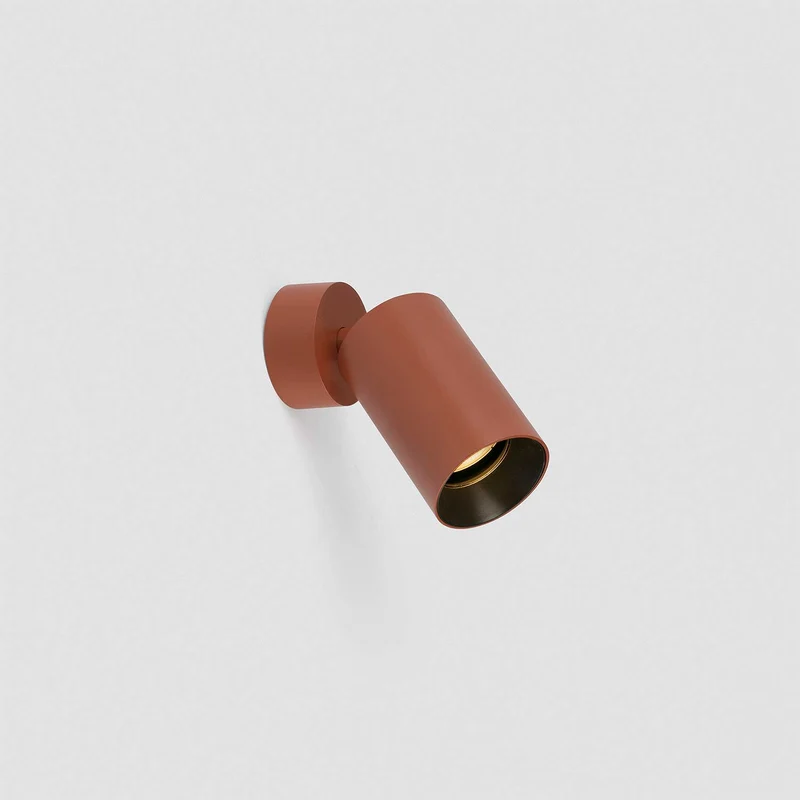Stan - Applique murale orientable terracotta en acier, style contemporain