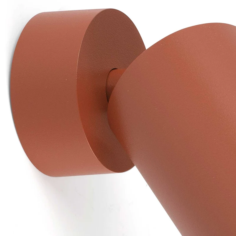 Stan - Applique murale orientable terracotta en acier, style contemporain