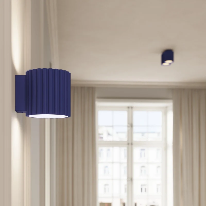 Heze - Applique murale art déco en aluminium et verre