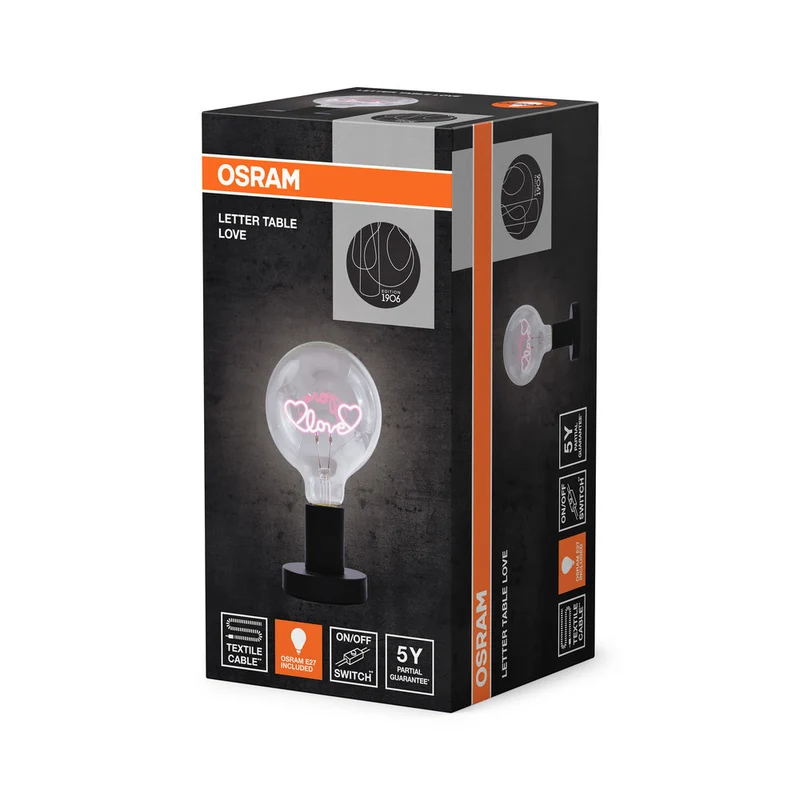 OSRAM 1906 LETTER TABLE Lampada da tavolo Love 1.2W E27