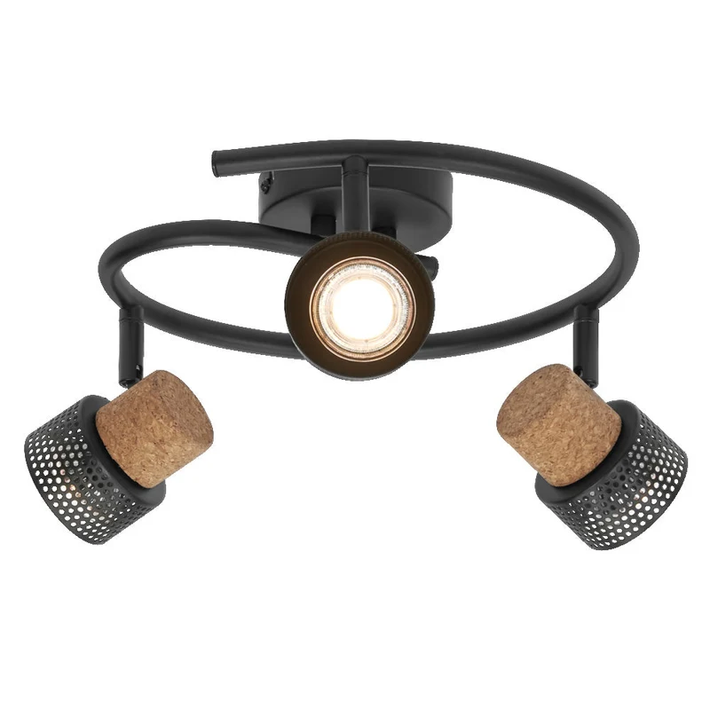 OSRAM DECOR SPOT CORK Lampada a soffitto a spirale, 3 x 3,4W, 690lm, nero