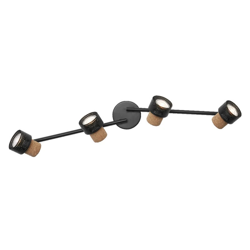 OSRAM DECOR SPOT CORK lampada da soffitto, 4 x 3,4W, 920lm, nero