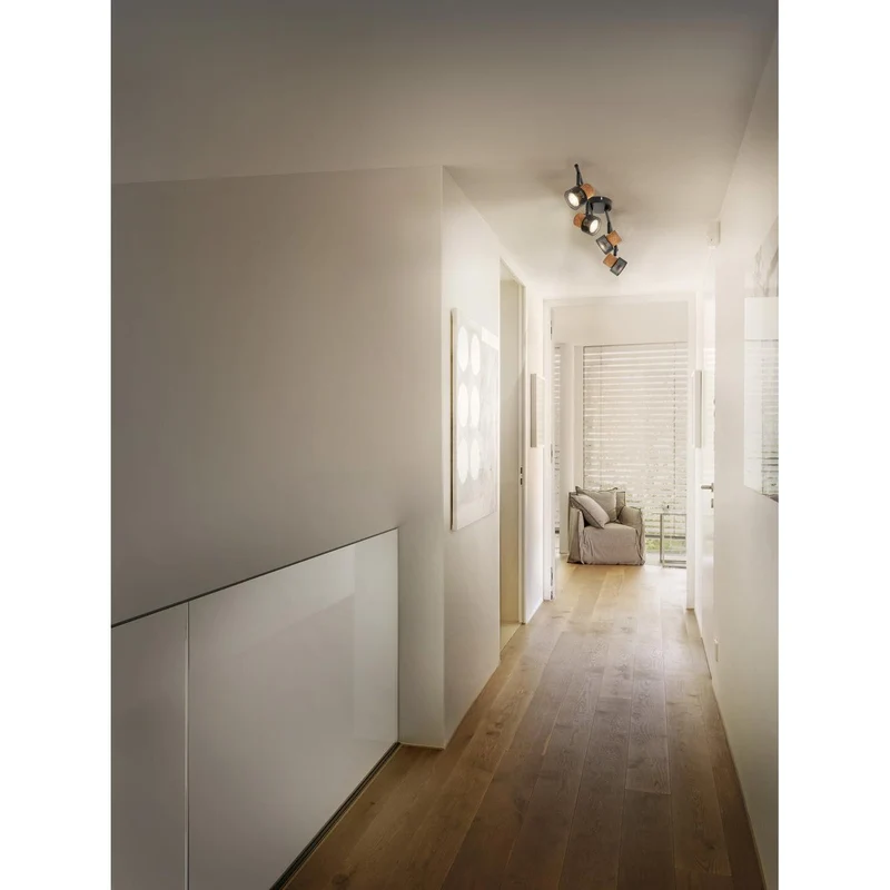 OSRAM DECOR SPOT CORK lampada da soffitto, 4 x 3,4W, 920lm, nero