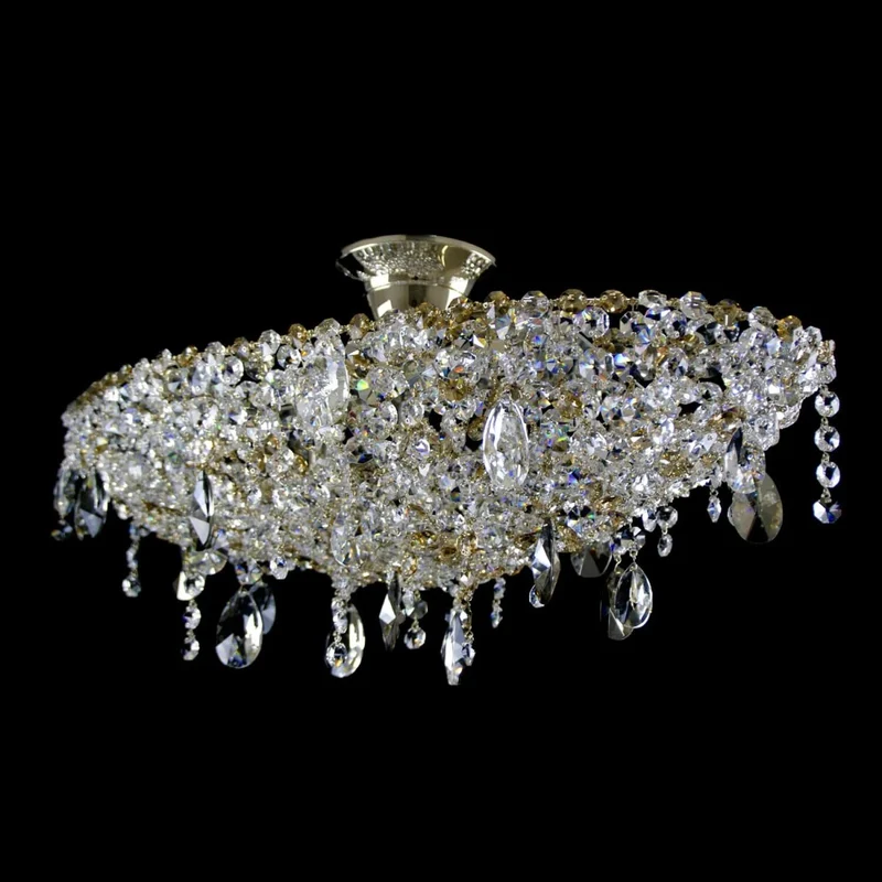 Casa Padrino Luxus Barock Kristall Wandleuchte Silber 50 x 25 x H. 20 cm - Prunkvolle Messing Wandleuchte mit böhmischem Kristallglas - Barock Möbel - Edel & Prunkvoll