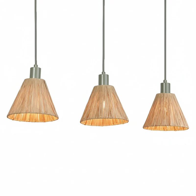 OSRAM DECOR Lampada a sospensione Decor Rafia Lineare verde, 3xE27