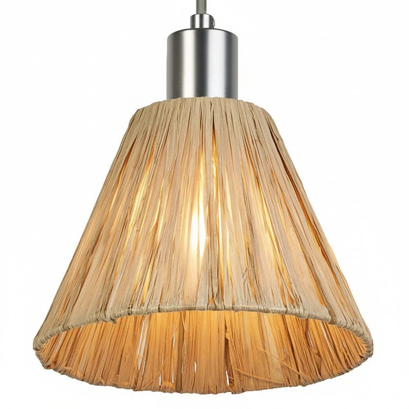 OSRAM DECOR Lampada a sospensione Decor Rafia verde-marrone, E27, 200 mm