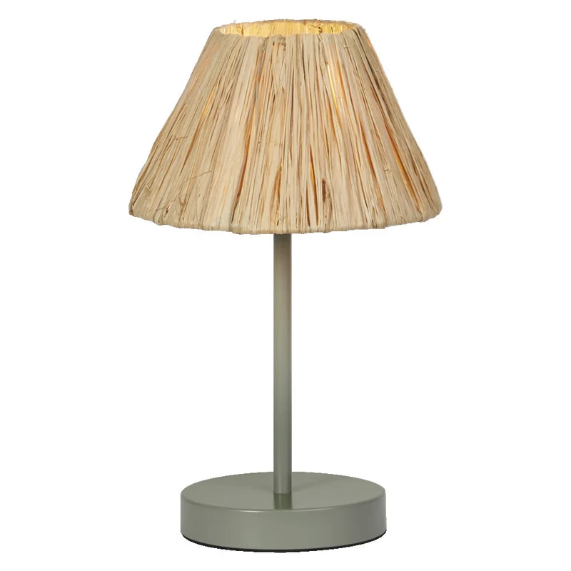 OSRAM DECOR Lampada da tavolo Decor Rafia verde-marrone, E27, 200 mm