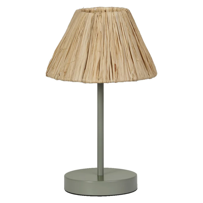 OSRAM DECOR Lampada da tavolo Decor Rafia verde-marrone, E27, 200 mm