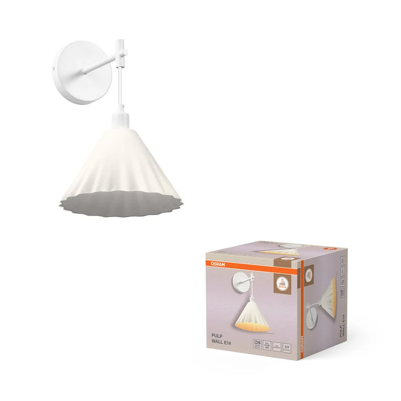 OSRAM DECOR lampada da parete Decor Pulp bianca, E14, 218 mm