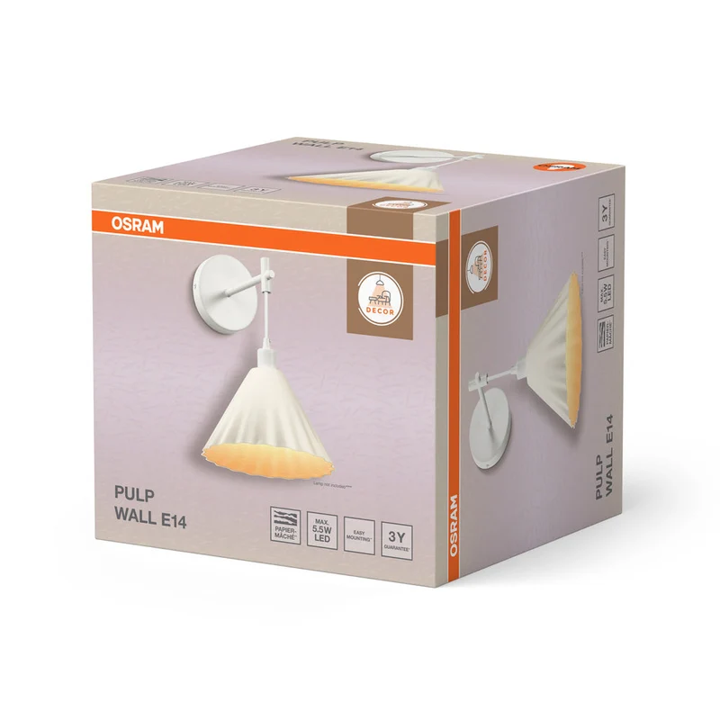 OSRAM DECOR lampada da parete Decor Pulp bianca, E14, 218 mm