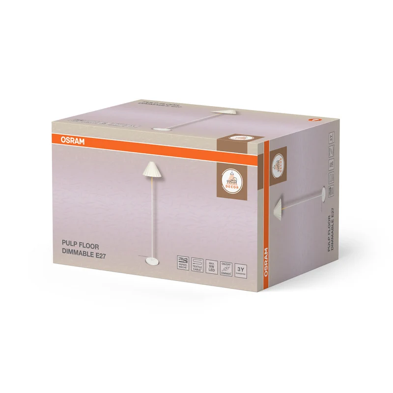 OSRAM DECOR Lampada da terra Decor Pulp bianco, E27, dimmerabile