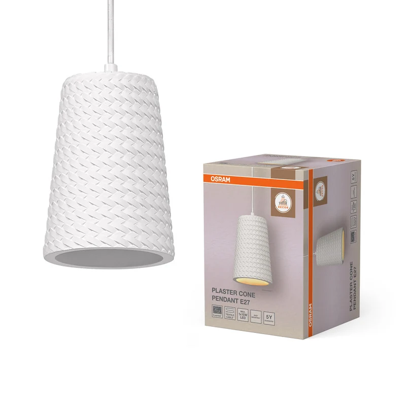 OSRAM DECOR lampada a sospensione in gesso, E27, 200 mm