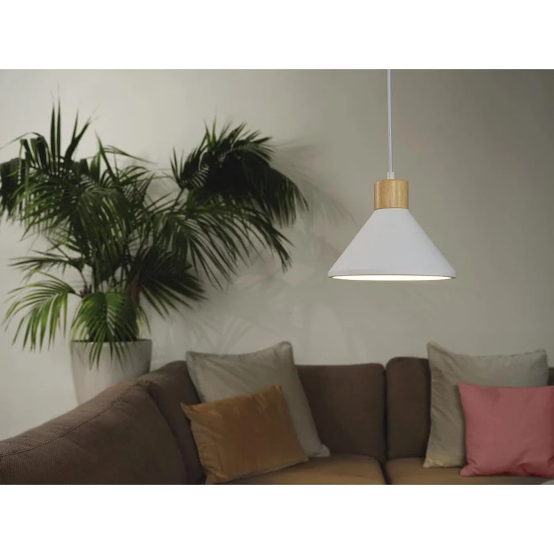 OSRAM DECOR Plaster Wood Gips lampada a sospensione, E27, 220 mm