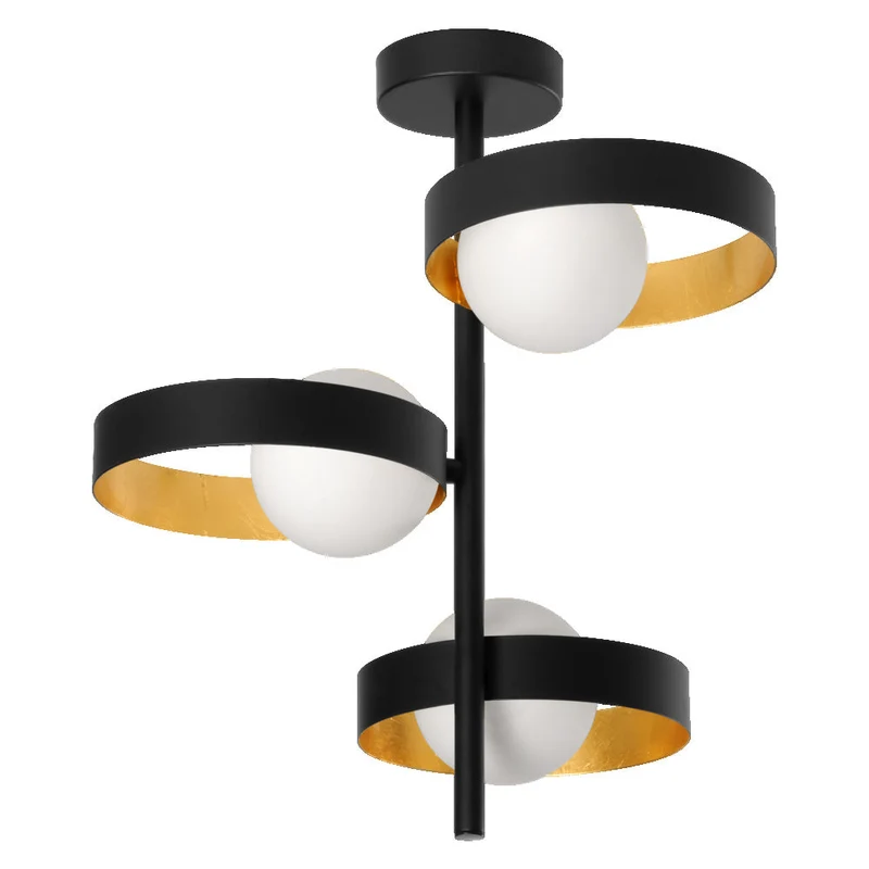 OSRAM DECOR Memphis lampada da soffitto, nero/oro, G9