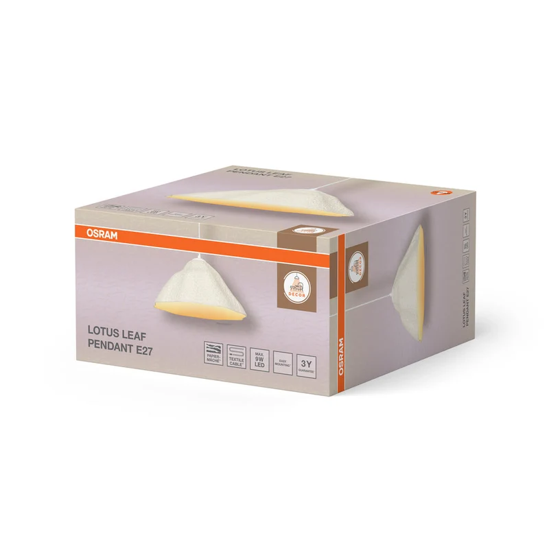 OSRAM DECOR Lampada a sospensione Decor Lotus Leaf bianca, E27, 396 mm
