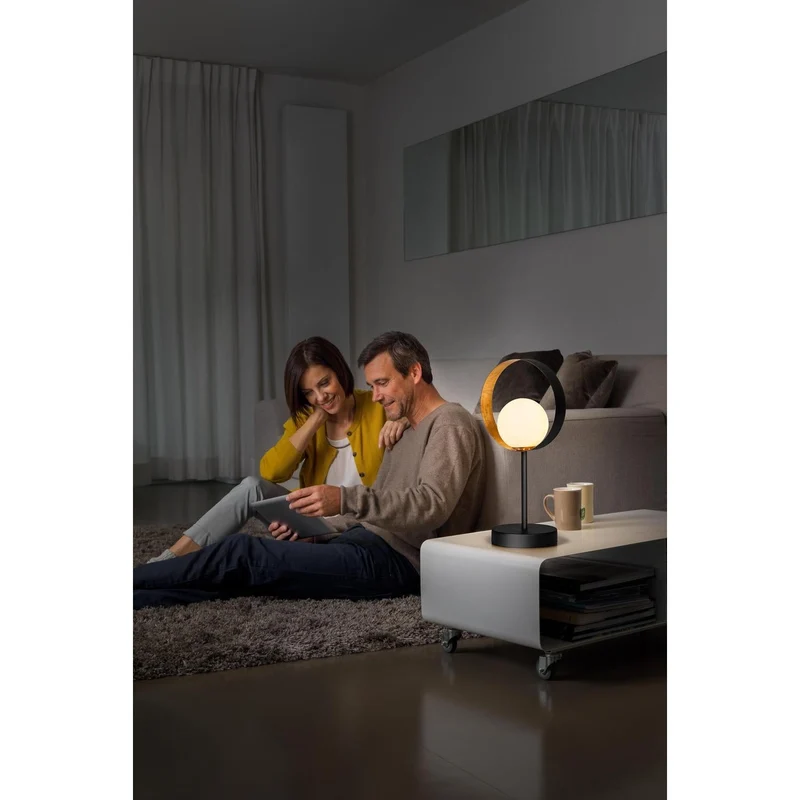 OSRAM DECOR Memphis lampada da tavolo, nero/oro, attacco G9