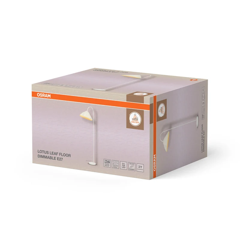 OSRAM DECOR Lampada da terra Decor Lotus Leaf bianco, E27, dimmerabile