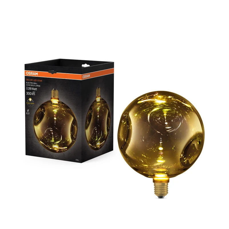 LAMPADA LED DECORATIVA IN VETRO ELETTRO IN VETRO ELETTRO GRANDE ORO