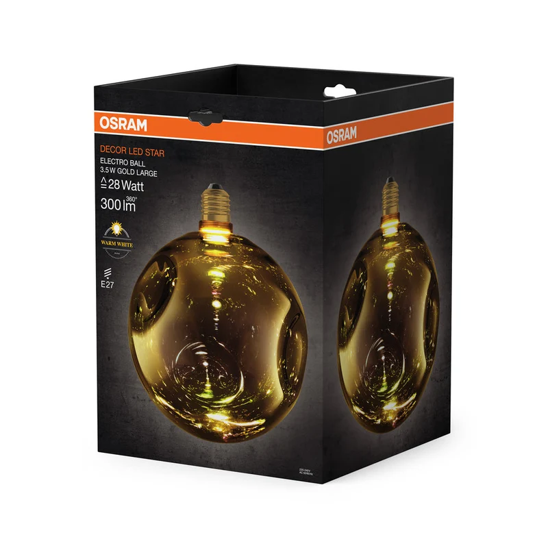 LAMPADA LED DECORATIVA IN VETRO ELETTRO IN VETRO ELETTRO GRANDE ORO