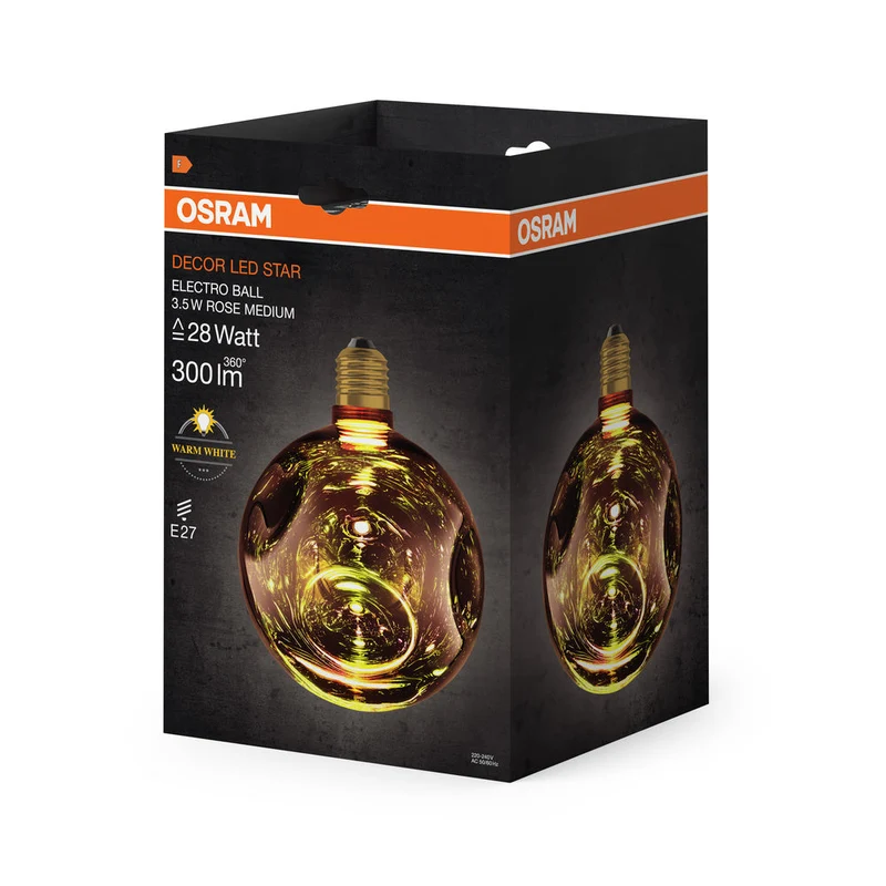 LAMPADA LED DECORATIVA IN VETRO ELETTRO IN VETRO ELETTRO ROSA MEDIA