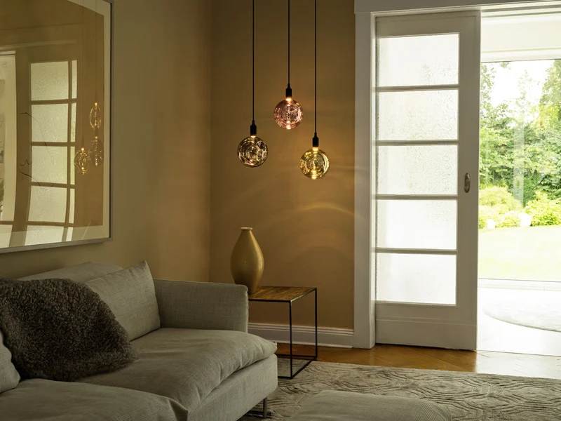 LAMPADA LED DECORATIVA IN VETRO ELETTRO IN VETRO ELETTRO GRANDE NERA