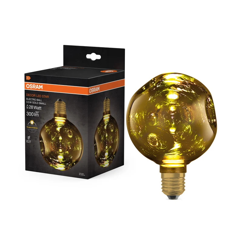 LAMPADA LED DECORATIVA IN VETRO ELETTRO IN VETRO ELETTRO PICCOLA ORO
