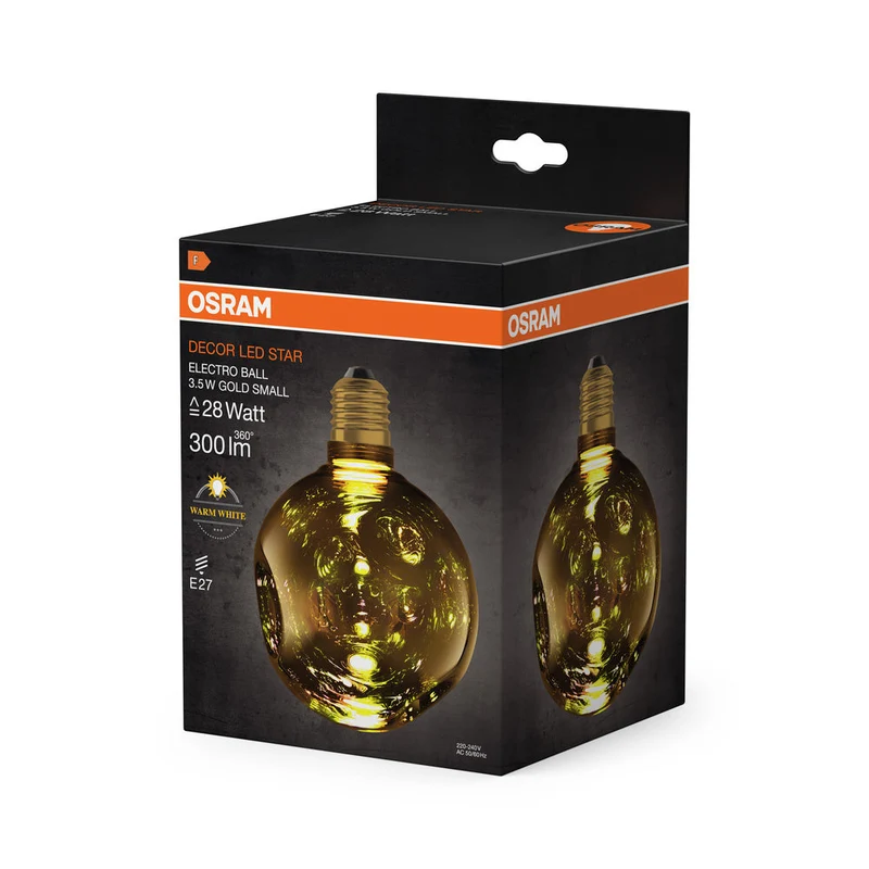 LAMPADA LED DECORATIVA IN VETRO ELETTRO IN VETRO ELETTRO PICCOLA ORO