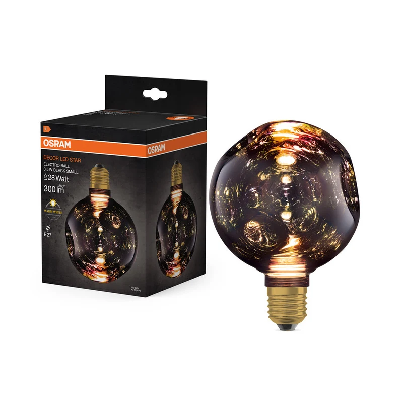 LAMPADA LED DECORATIVA IN VETRO ELETTRO IN VETRO ELETTRO PICCOLA NERA