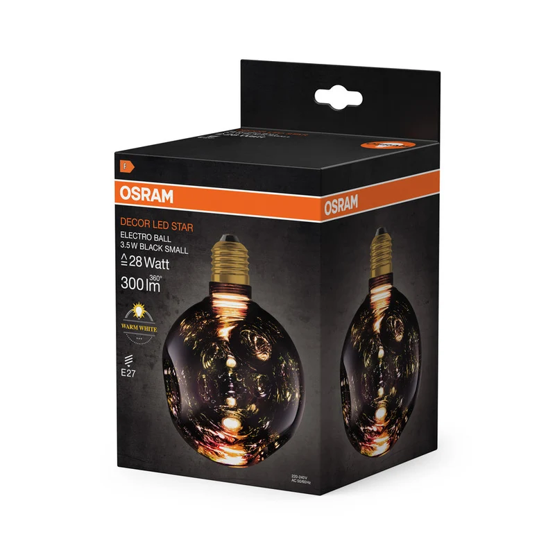 LAMPADA LED DECORATIVA IN VETRO ELETTRO IN VETRO ELETTRO PICCOLA NERA