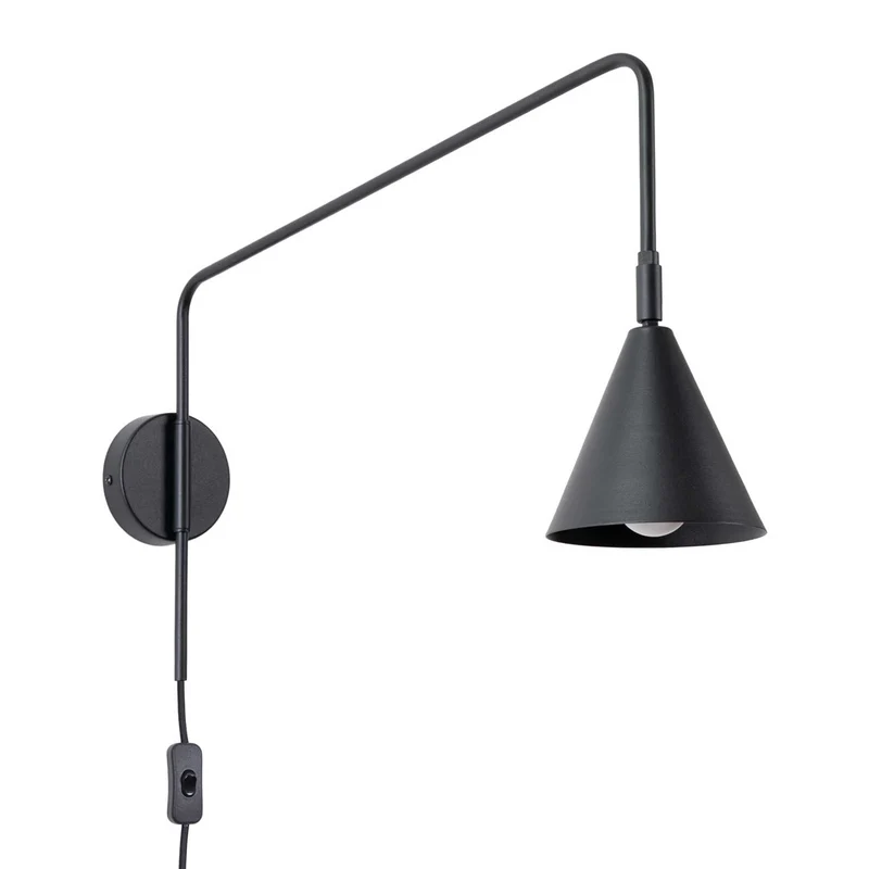 Atik - Applique murale industrielle déportée en acier, 61 cm
