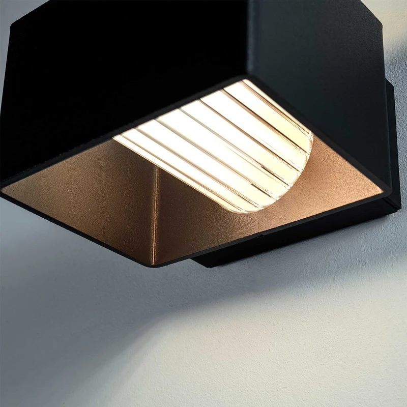 Frame - Applique murale LED IP65 en acier, style contemporain, H 10,6 ou 22,8 cm