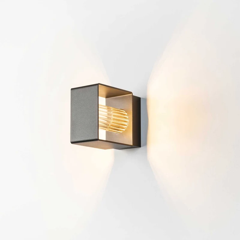 Frame - Applique murale LED IP65 en acier, style contemporain, H 10,6 ou 22,8 cm